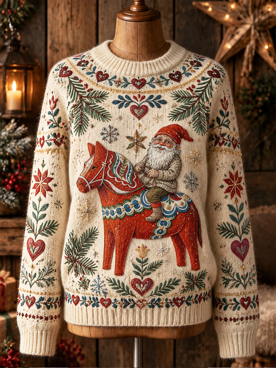 Damsweatshirt Julmys, mysig stil