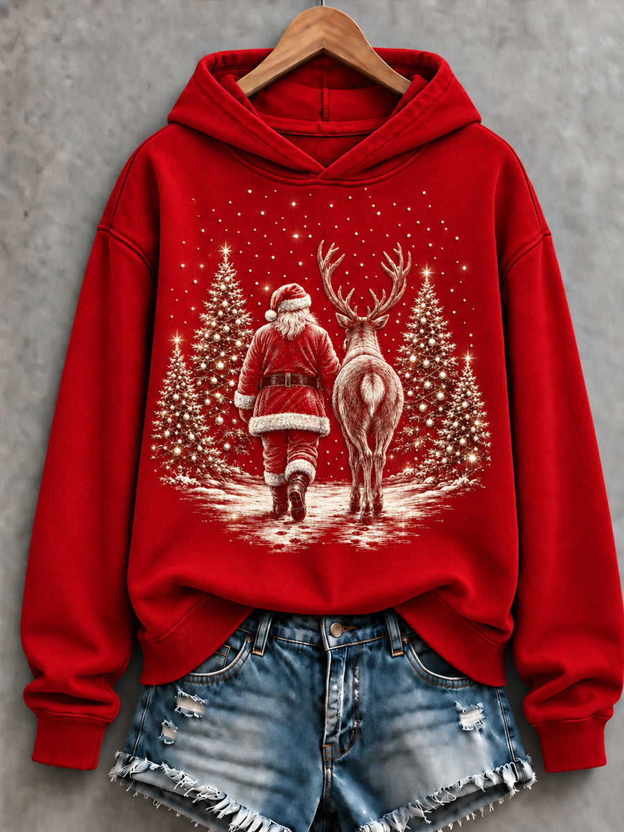 Damtröja med klassisk julmotiv – tomte, i normal passform