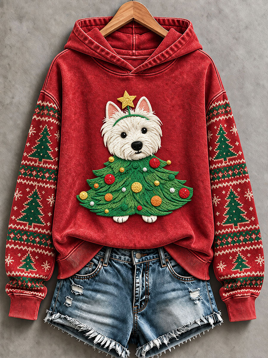 Kvinnors julgran västra högland Regelbundna Sweatshirt