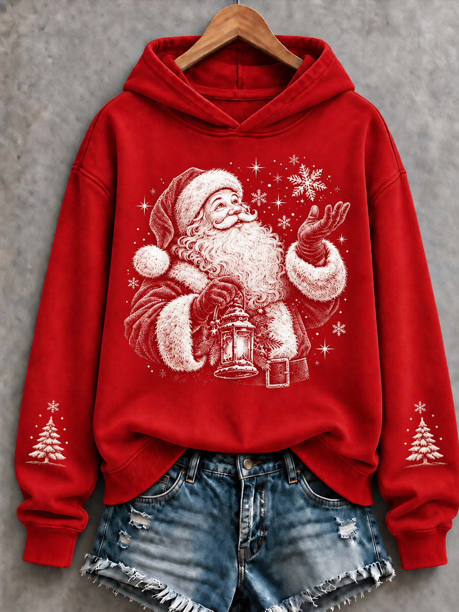 Damtröja med klassisk julmotiv – tomte, i normal passform