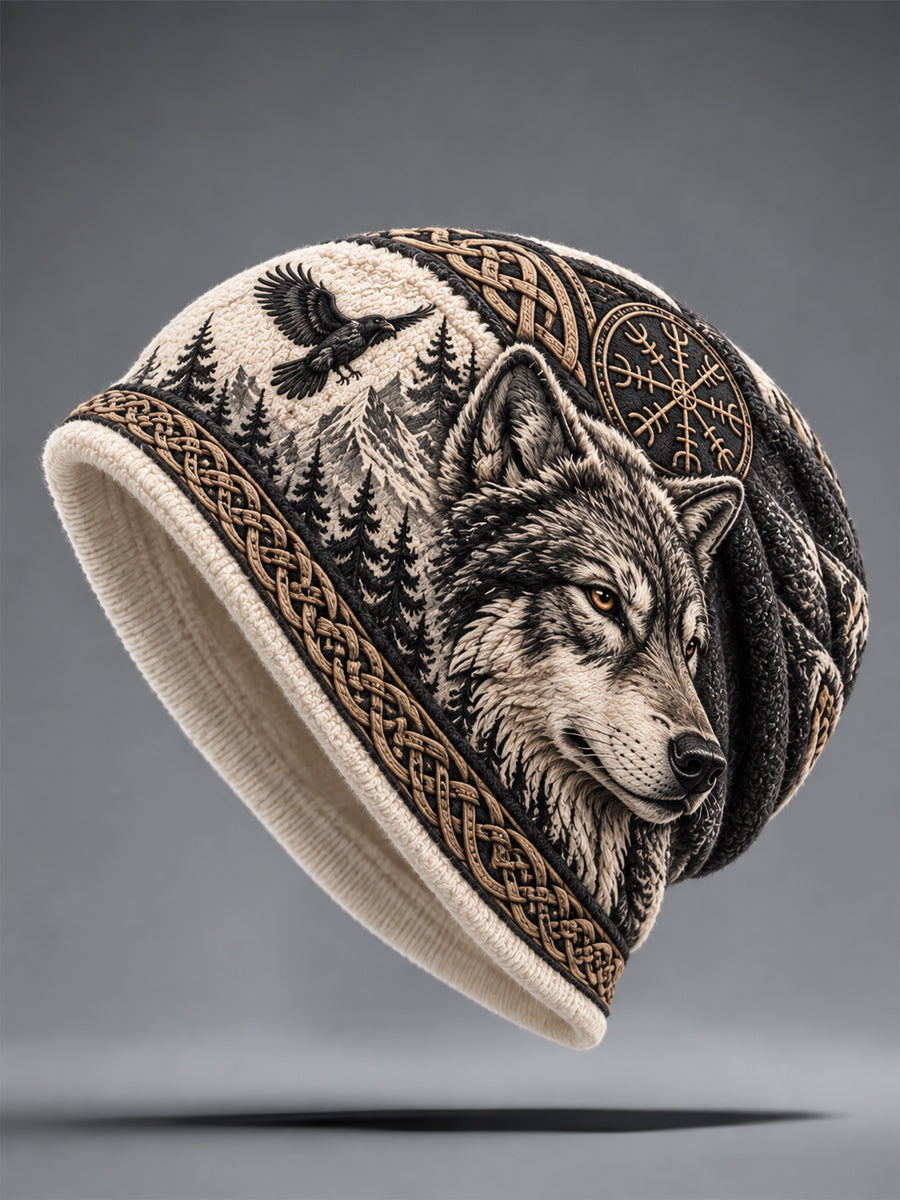 Viking konst Vintage höst och vinter varm kall stickad hatt
