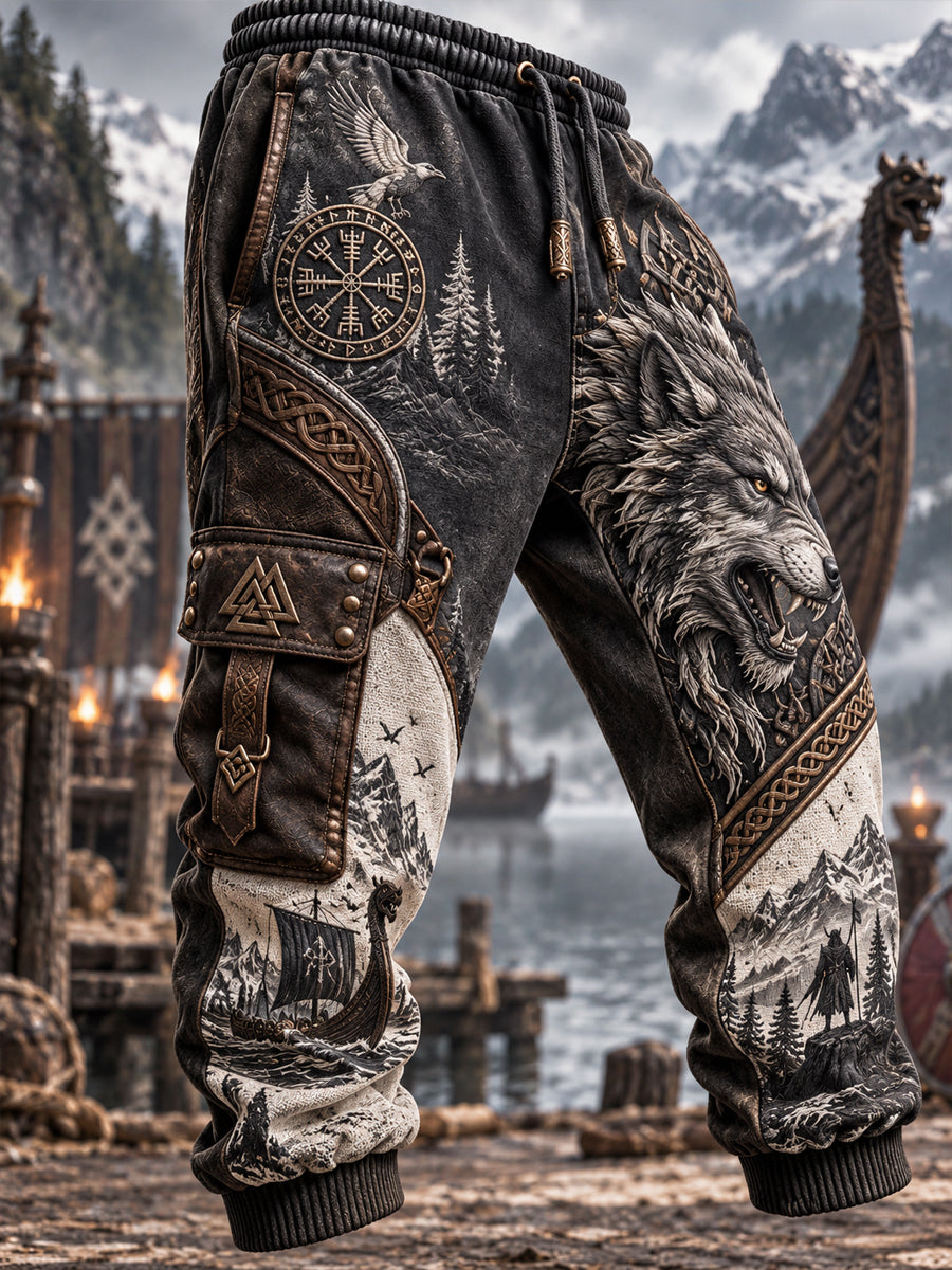 Mäns Viking konst Casual Sweatbyxor Byxor