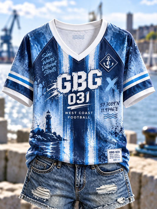 Damens Svenska Fotboll IFK Göteborg Fans Älskling Kortärmad T-shirt