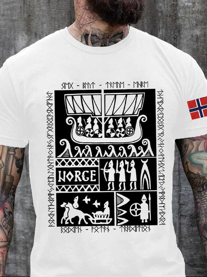 Norges historie Trykt T-skjorte