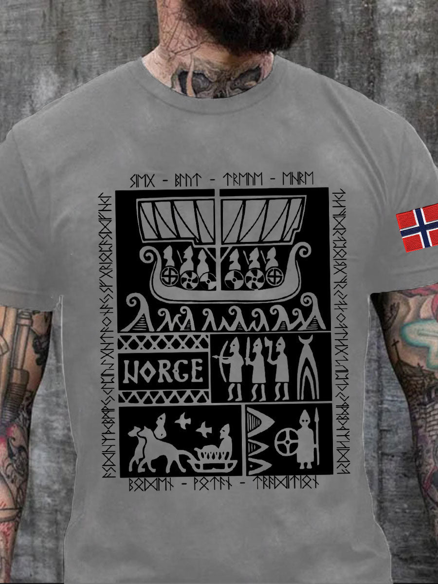 Norges historie Trykt T-skjorte