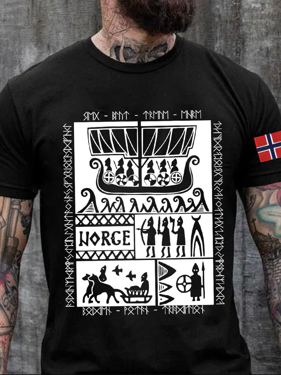 Norges historie Trykt T-skjorte