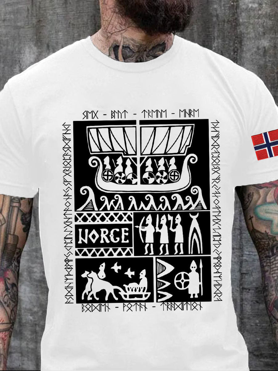 Norges historie Trykt T-skjorte