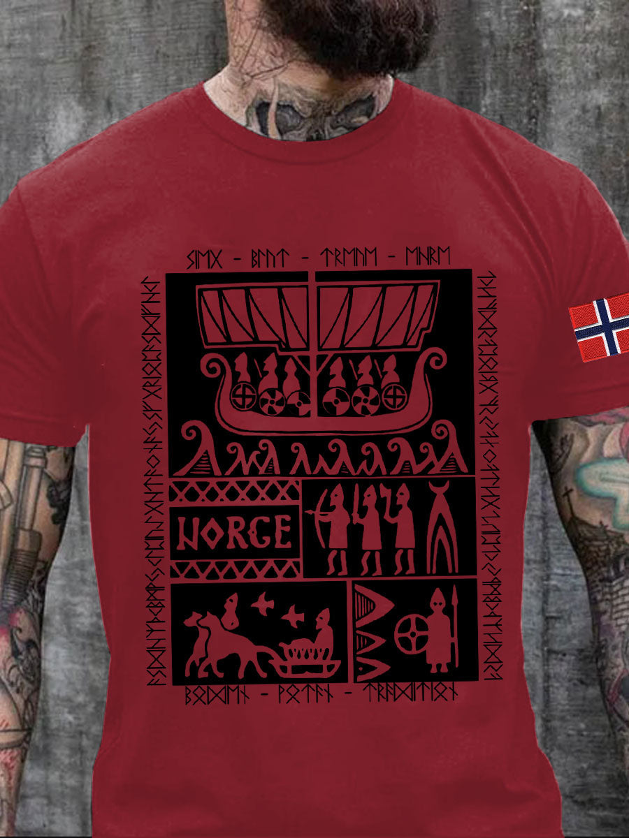 Norges historie Trykt T-skjorte