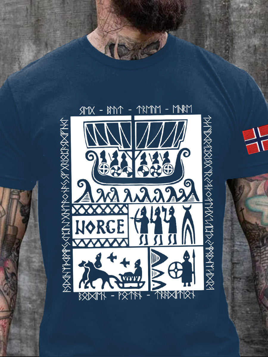 Norges historie Trykt T-skjorte