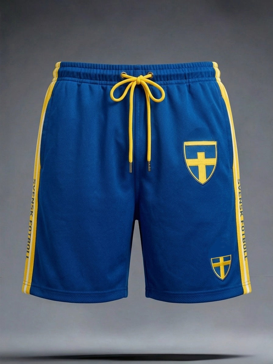 Herrkläder retro svensk fotboll lediga korta byxor