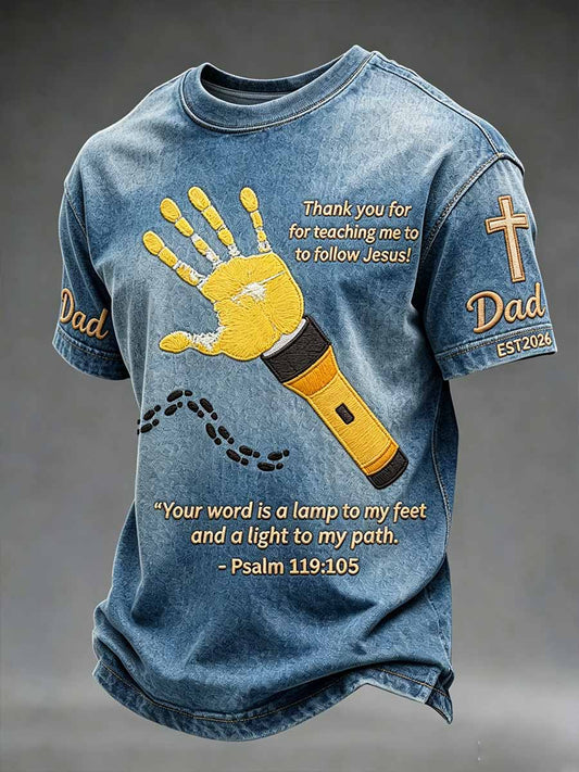 Kvartstoppad ledig t-shirt för män med tronsmotiv till fars dag
