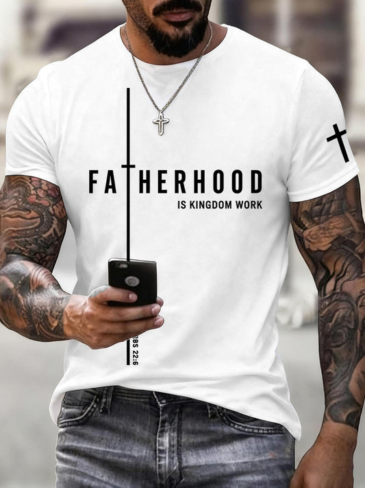 Mänsklig faderskap är kungarikets gärning Tryckt T-shirt