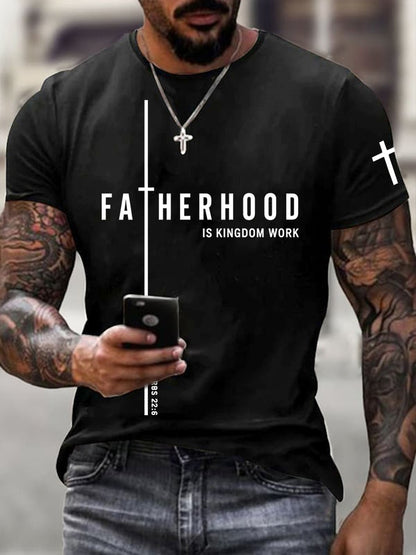 Mänsklig faderskap är kungarikets gärning Tryckt T-shirt