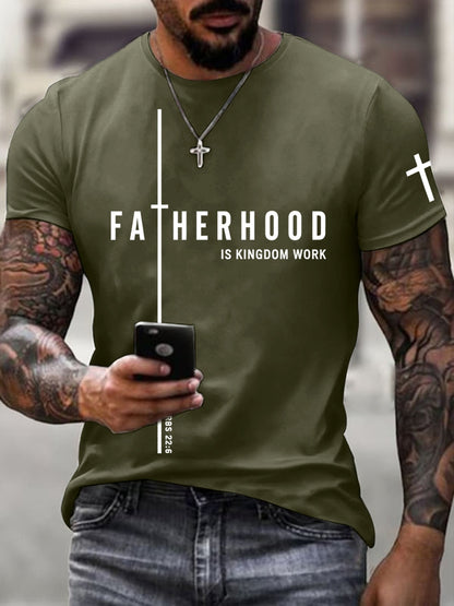 Mänsklig faderskap är kungarikets gärning Tryckt T-shirt