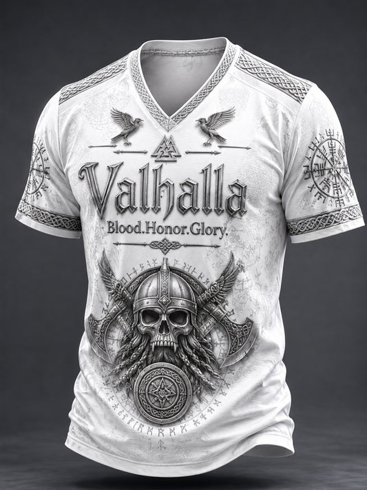 Herr-T-shirt med V-ringning Valhalla