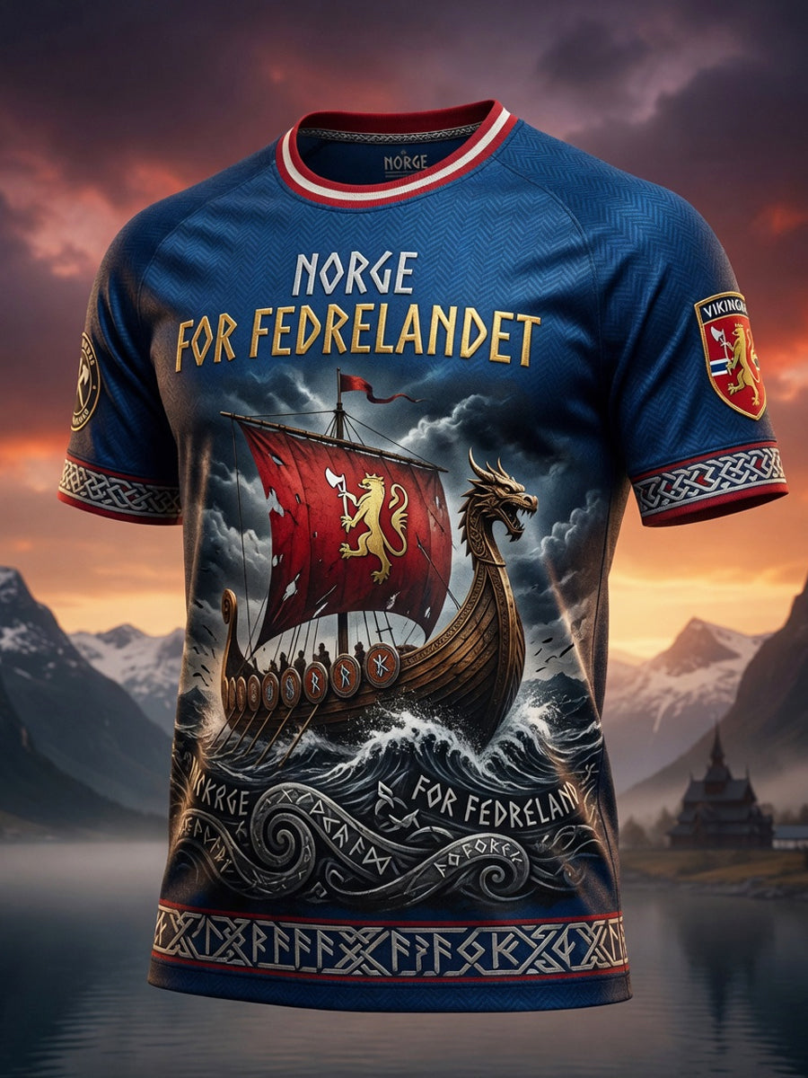 Retro Norge 2026 “Forward” Casual T-shirt