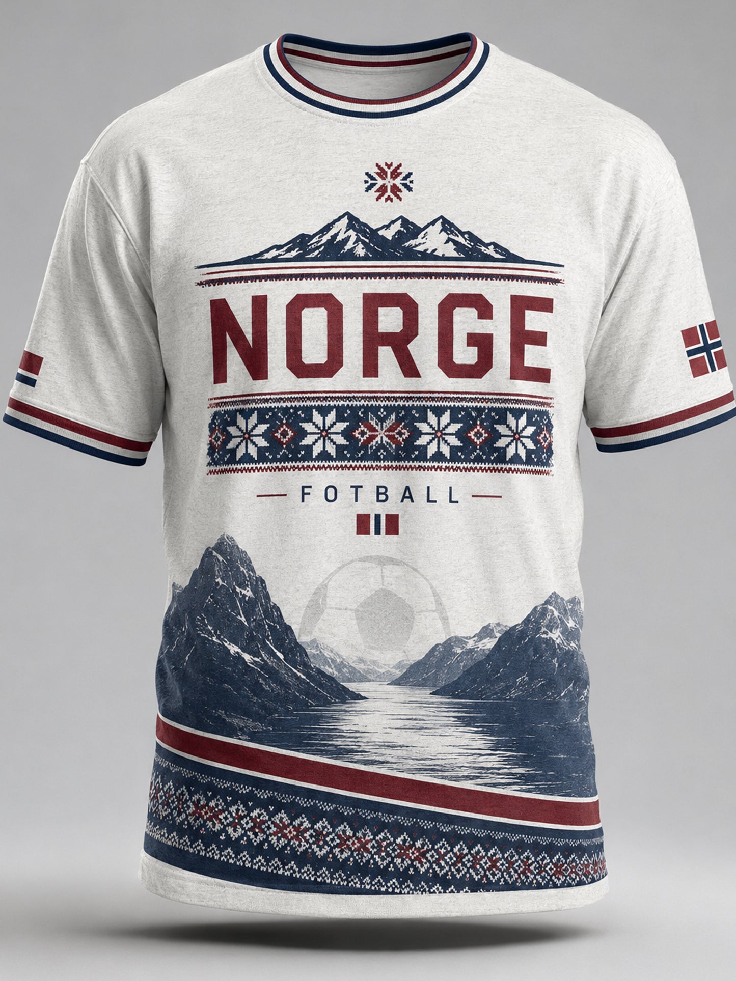 Herrarnas fotbollssjalvskapad konsttryckströja från Norge