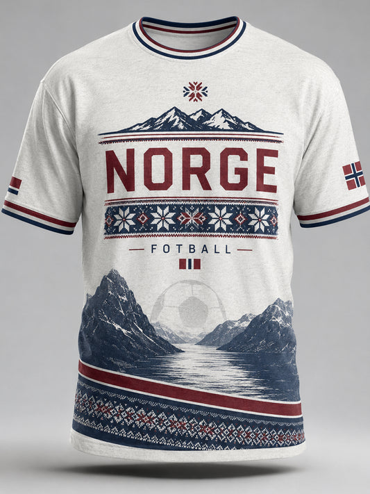 Herrarnas fotbollssjalvskapad konsttryckströja från Norge