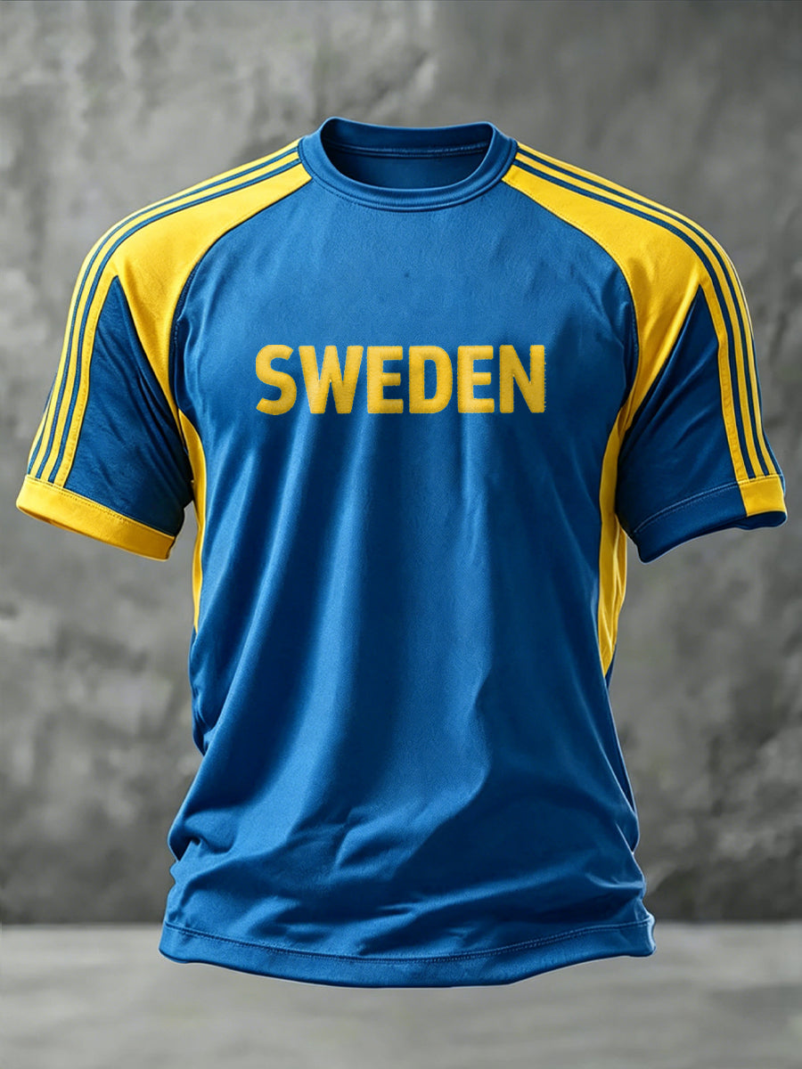 Herrligan svensk fotboll tryckt ledig kortärmad t-shirt