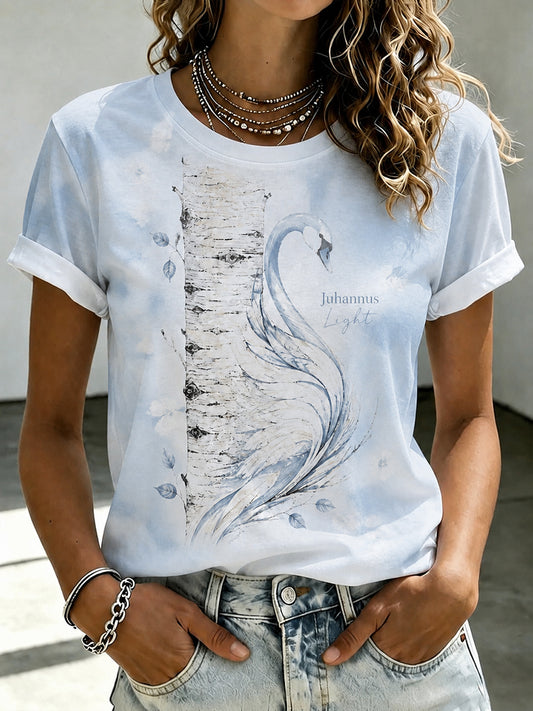 Kvinnors Finland Midsommarfestival Kortarmad T-shirt