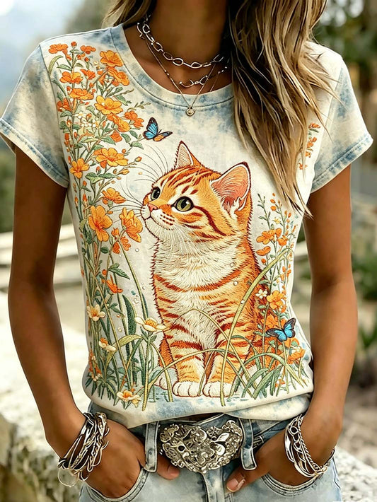 Kvinnors kortärmad T-shirt
