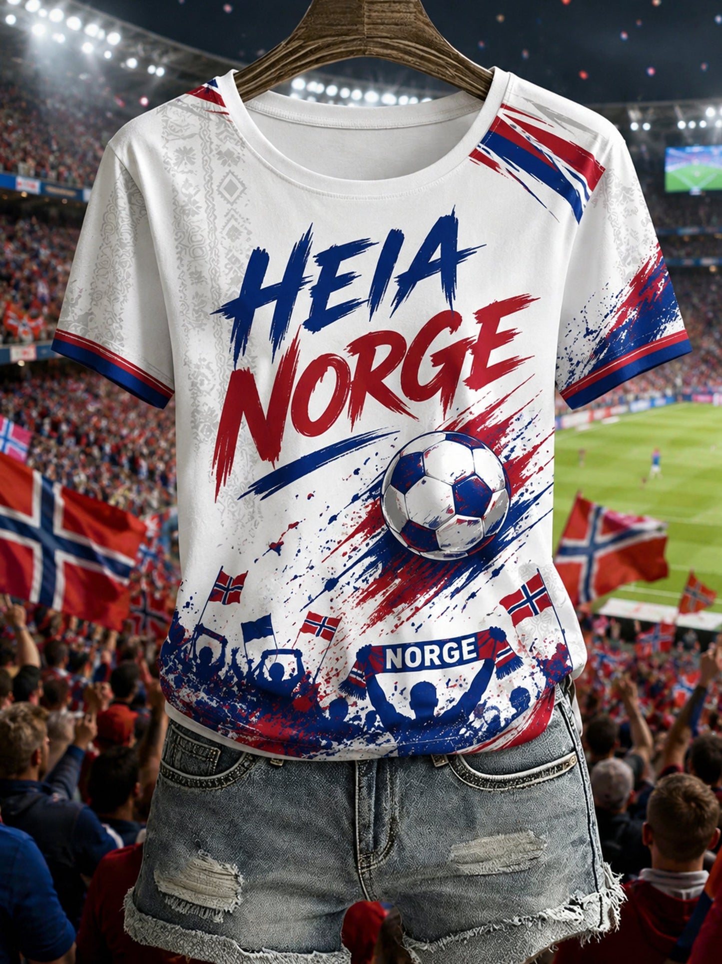 Damtröja för Norgesfotboll – Kulturell och konstnärlig tryckning