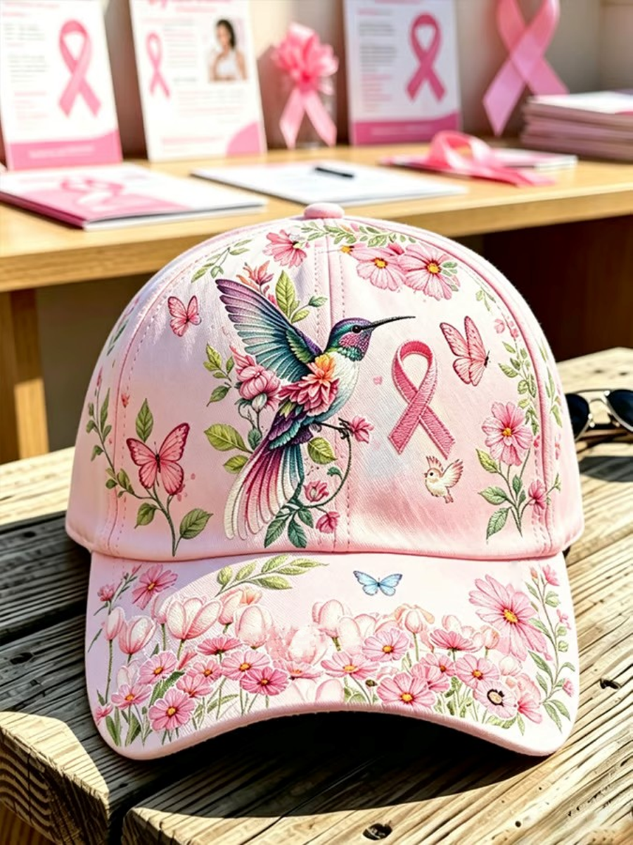 Unisex blommigt tryckt hatt