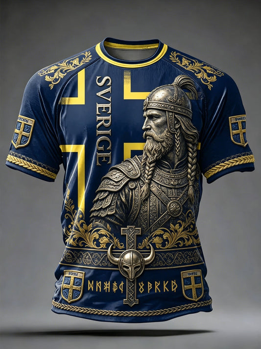 Herrar Retro Svensk Fotbollsläkare 2026 Tryckt T-shirt med Kort Ärm