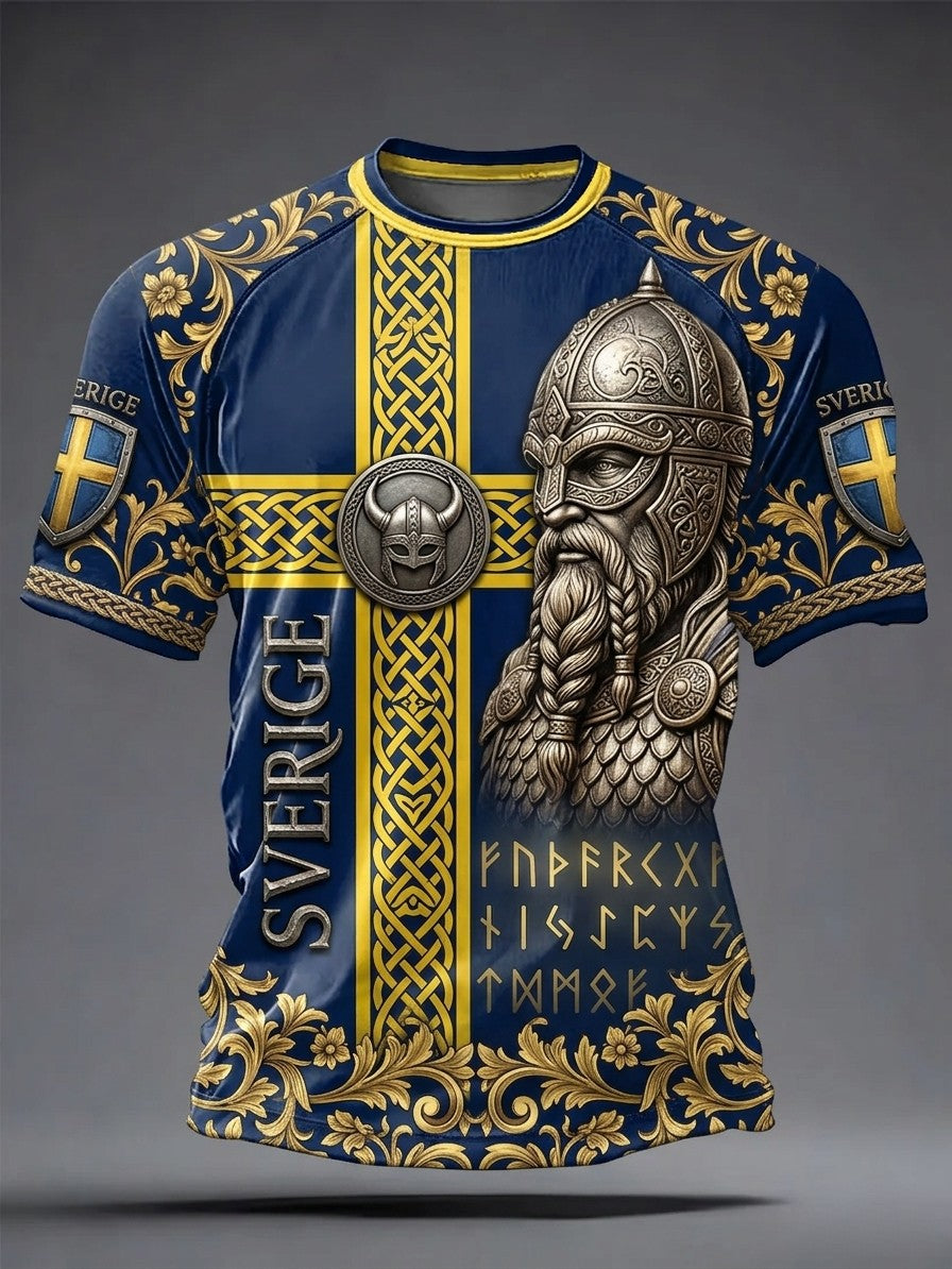 Herrar Retro Svensk Fotbollsläkare 2026 Tryckt T-shirt med Kort Ärm