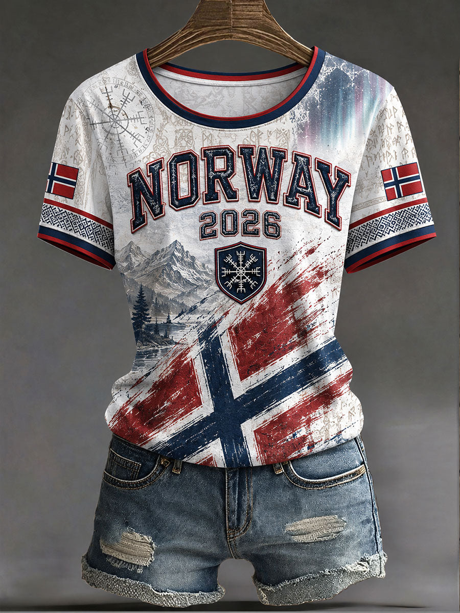 Kvinnors fotboll Casual Sport-stil T-shirt