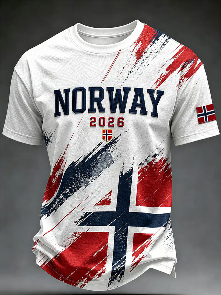 Mäns norska fotboll Casual Sport-stil Unisex T-shirt