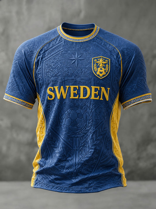 Herrtröja i fotbollsmönster från Sverige