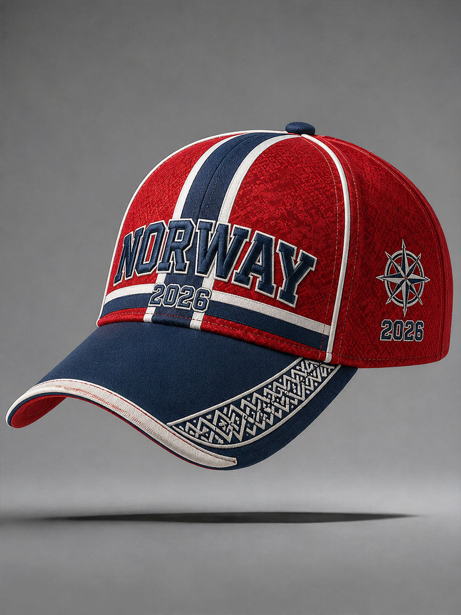 Norge fotboll avslappnad sportstil unisex mössa