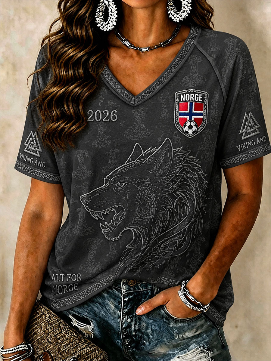 Kvinnors fotboll V-Hack T-shirts