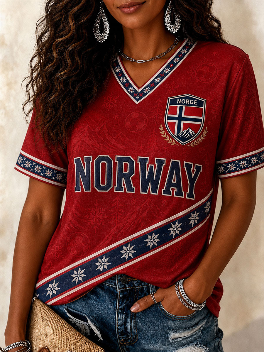 Kvinnors fotboll Short-ärmad T-shirt