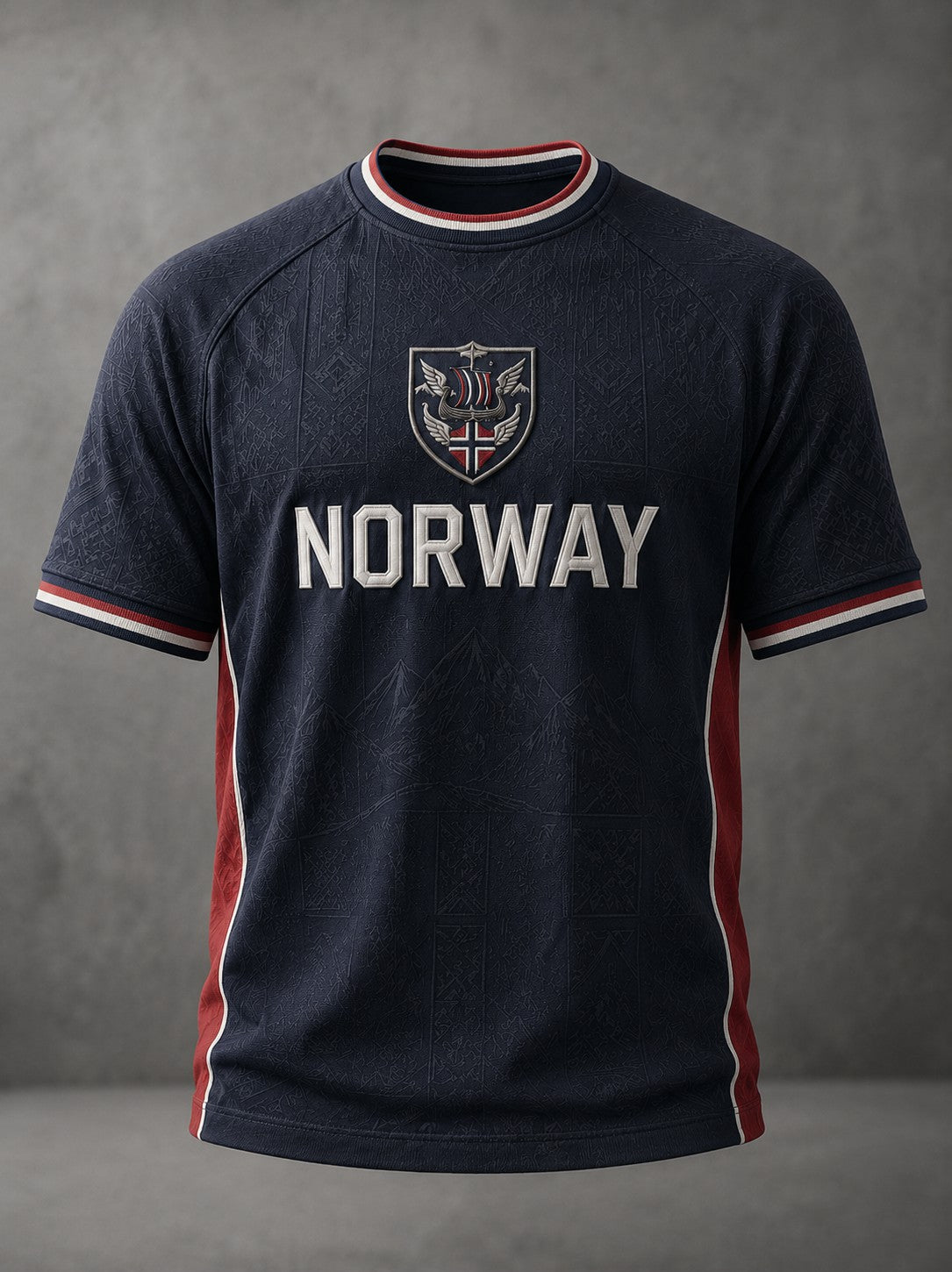 Män Norge Fotboll Tryckt T-shirt