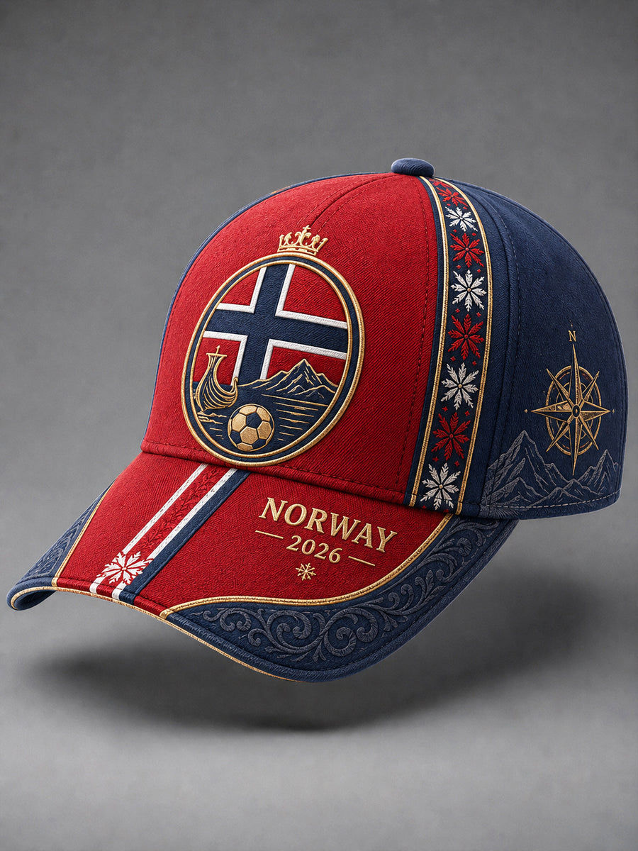 Unisex 2026 Norge fotbollshatt