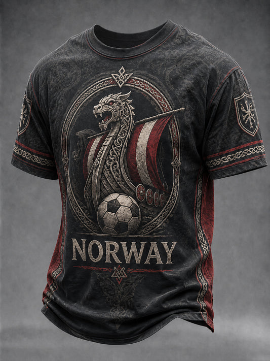 Herrtröja med fotbollssupporterdesign från Norge