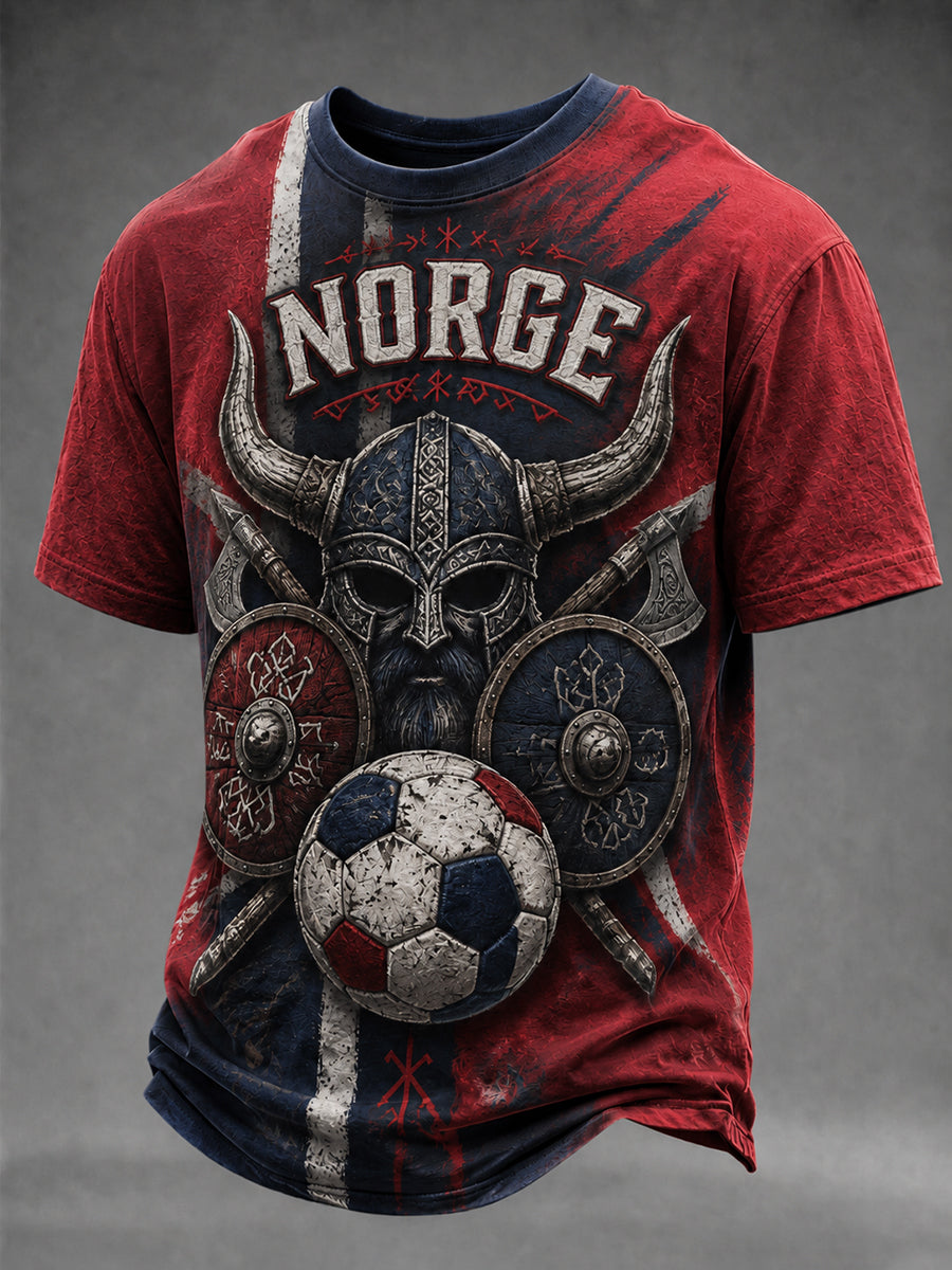 Herrtröja med fotbollssupporterdesign från Norge
