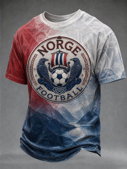 Herrtröja med fotbollssupporterdesign från Norge