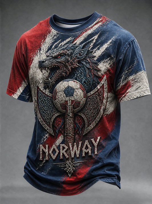 Herrtröja med fotbollssupporterdesign från Norge