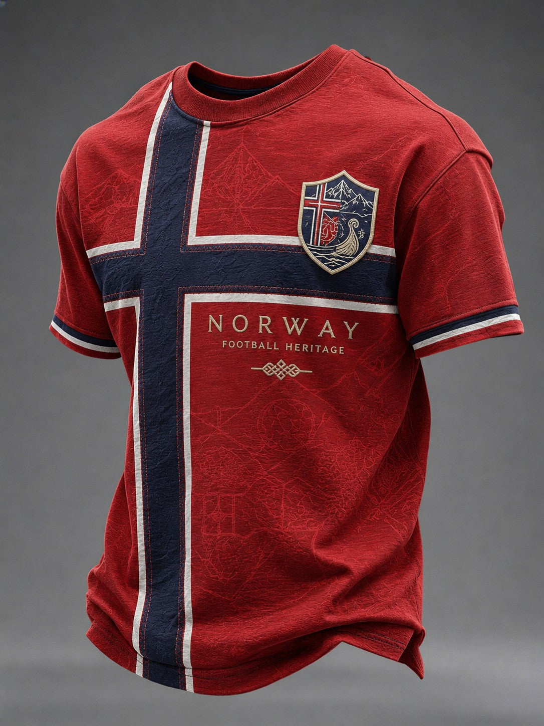 Herrtröja med fotbollsmotiv från Norge