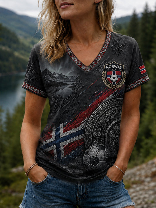 Dammens Heia Norge fotbollssupportergrafik T-shirt