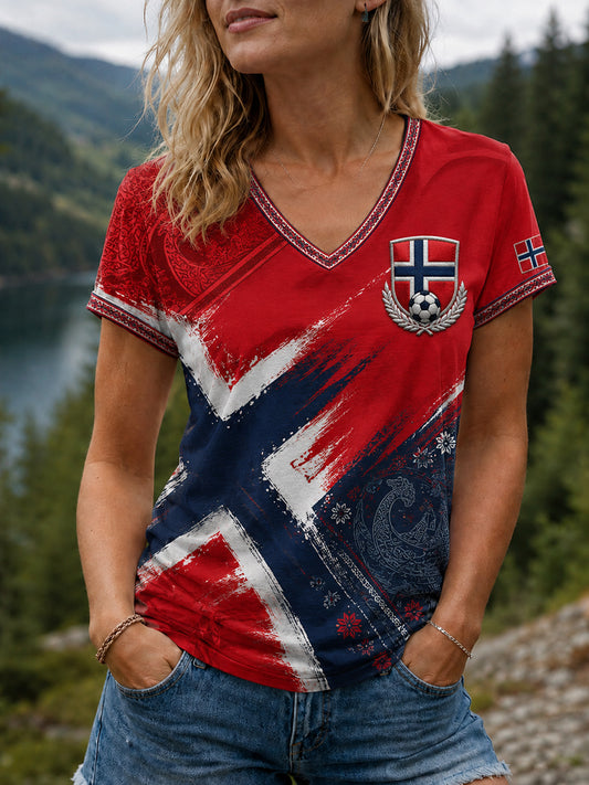 Dammens Heia Norge fotbollssupportergrafik T-shirt