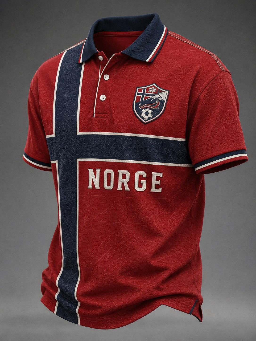 Herrtröja med fotbollsmotiv från Norge