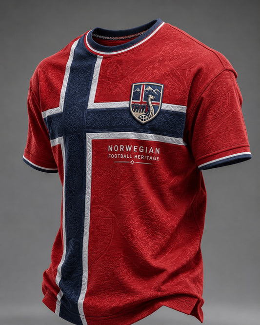 Herrtröja med fotbollsmotiv från Norge