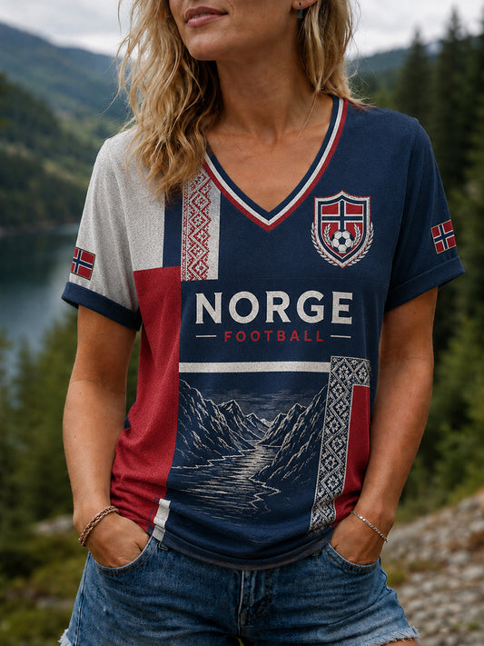 Dammens Heia Norge fotbollssupportergrafik T-shirt