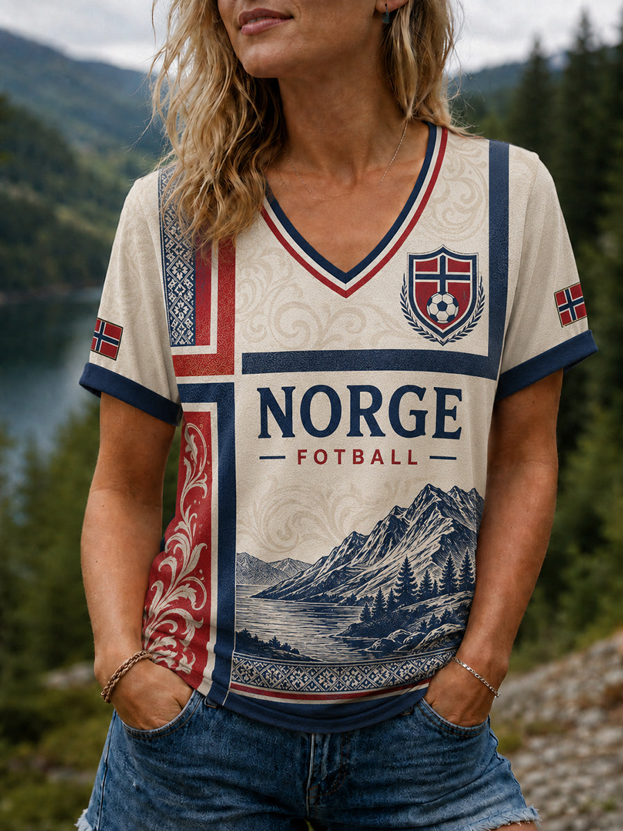 Dammens Heia Norge fotbollssupportergrafik T-shirt