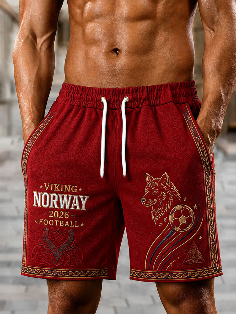 Mäns 2026 Norge fotbollsstil Shorts