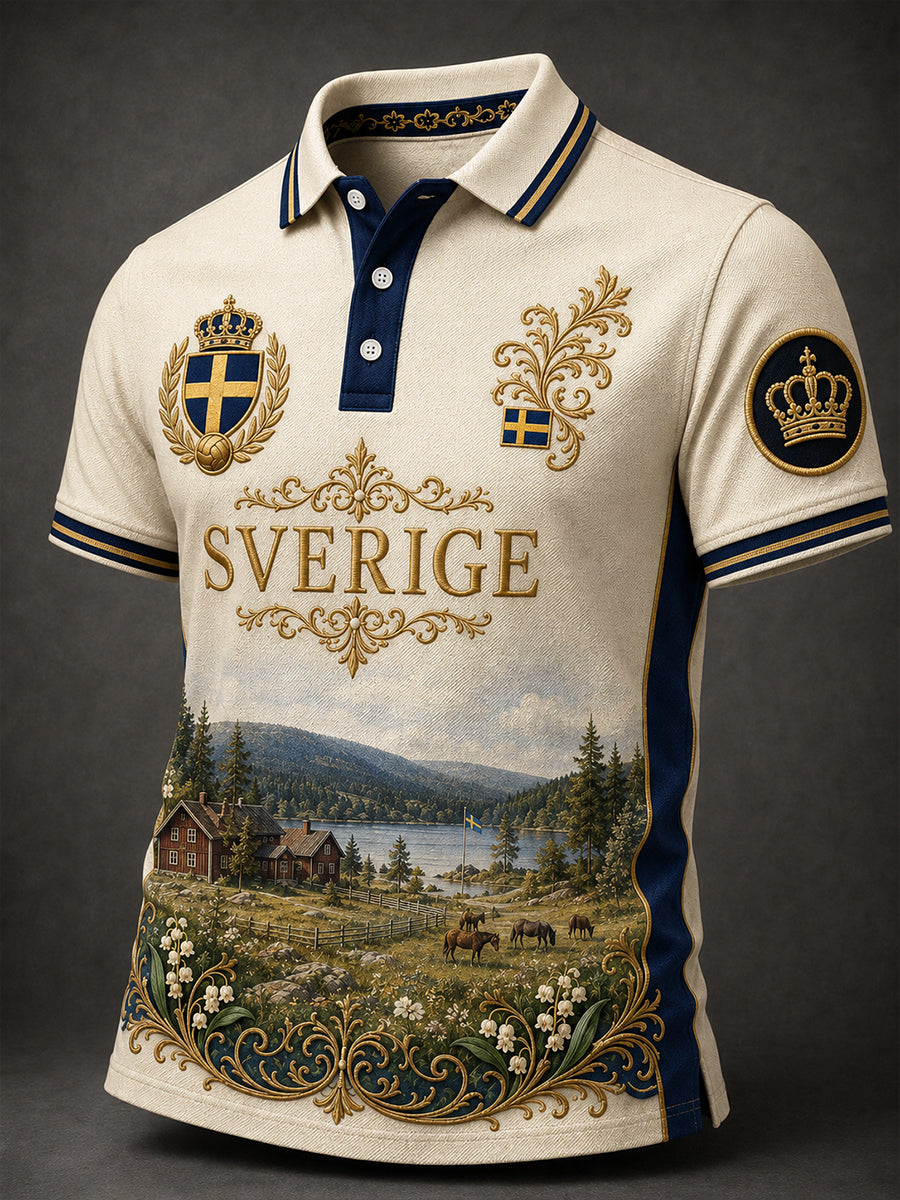 Mäns svensk fotboll Kort ärm skjjorta